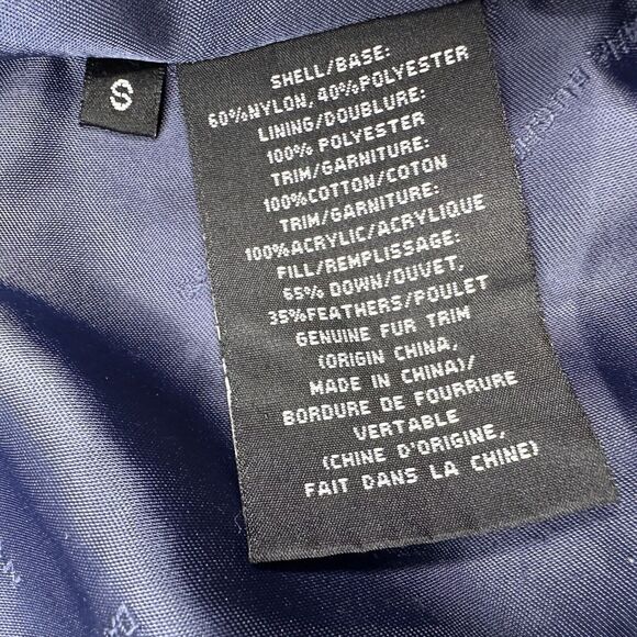 Dana Buchman Brown Down Filled Puffer Jacket Genuine Fur Lined Hooded Size Small - Picture 14 of 15